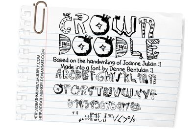 Crown Doodle {denne} Czcionka