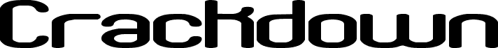Podgląd czcionki Crackdown R -BRK-