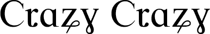 Preview of the CrazyCrazy font