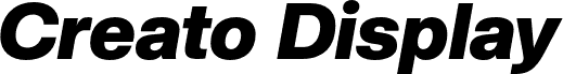 Anteprima del carattere CreatoDisplay-BlackItalic