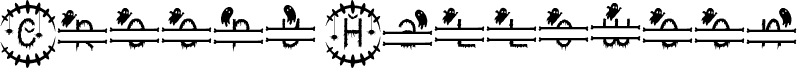 Preview of the Creepy Halloween Monogram font