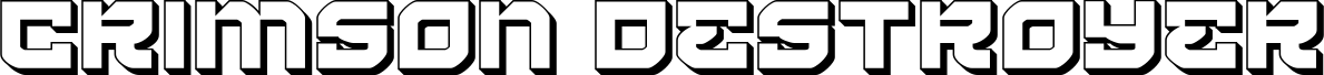 Preview of the Crimson Destroyer 3D font