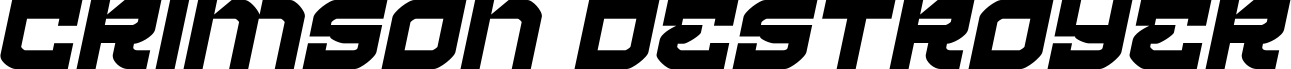Preview of the Crimson Destroyer Italic font
