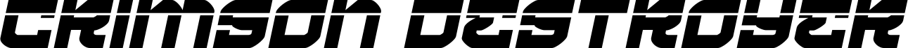Preview of the Crimson Destroyer Laser Italic font