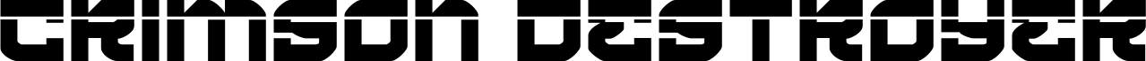 Preview of the Crimson Destroyer Laser font
