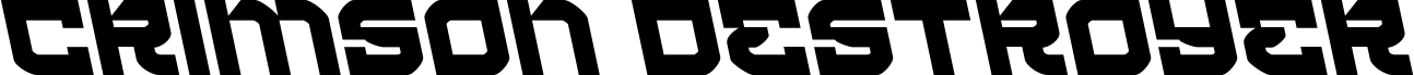 Preview of the Crimson Destroyer Leftalic font