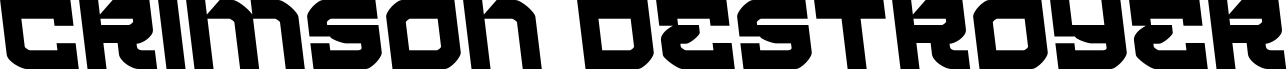 Preview of the Crimson Destroyer Semi-Leftal font