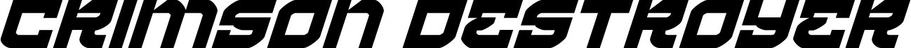 Preview of the Crimson Destroyer Super-Italic font