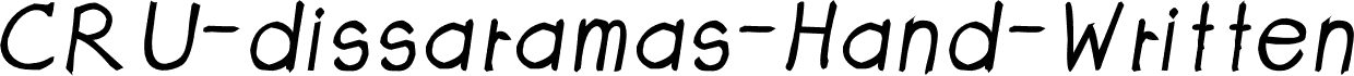 CRU-dissaramas-Hand-Written Bold Italic