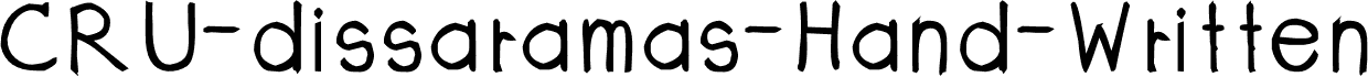 CRU-dissaramas-Hand-Written Bold