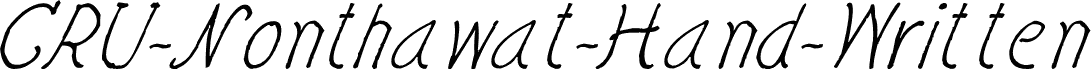 CRU-Nonthawat-Hand-Written Italic