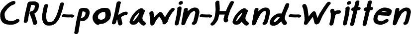 CRU-pokawin-Hand-Written Italic bold