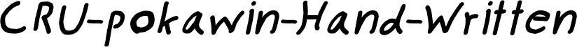 CRU-pokawin-Hand-Written italic