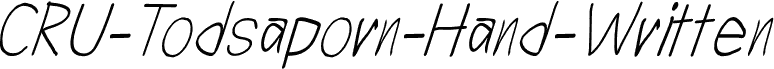 CRU-Todsaporn-Hand-Written-Italic