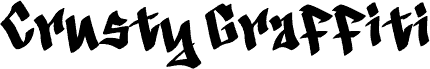 Preview of the Crusty Graffiti Demo font