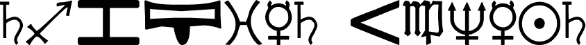 Preview of the Cryptic Zodiac font