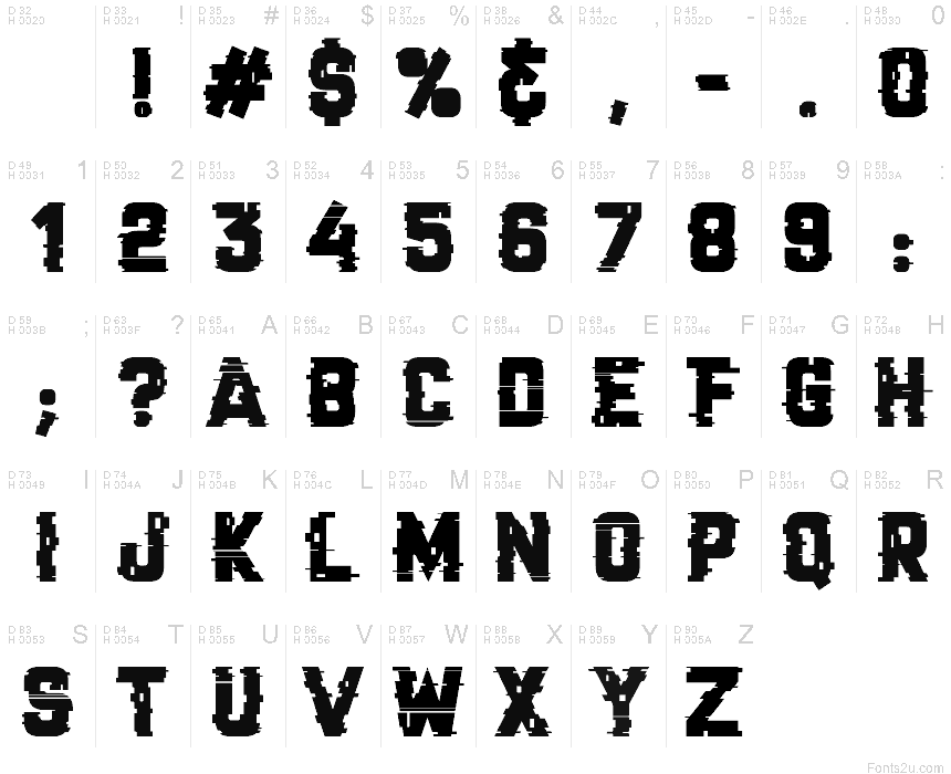 Cracked Code font