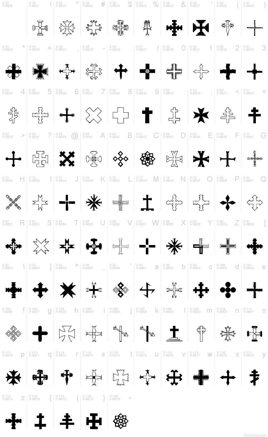 Crosses Font 