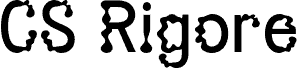 CS Rigore Regular Demoフォントのプレビュー