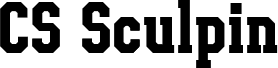 Preview of the CS Sculpin Regular Demo font