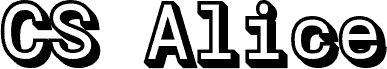 Preview of the CSAliceMono-ExtrudeRight Demo font