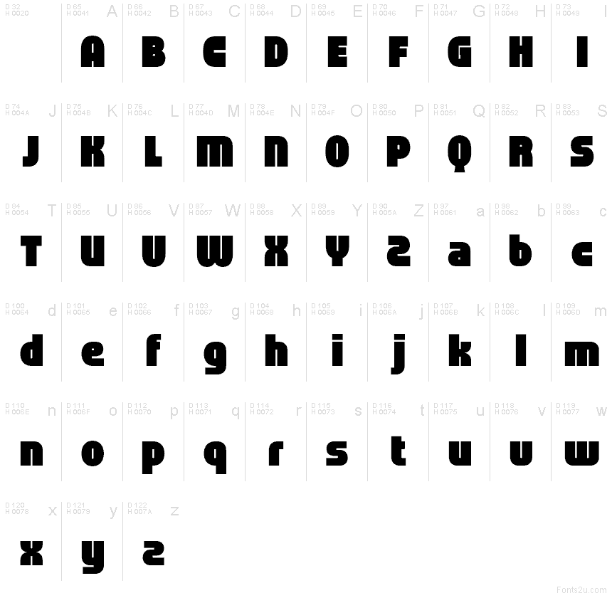 Basis-Lateinisch - Zeichentabelle
