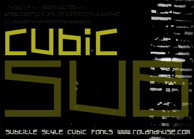 Cubic Sub Czcionka