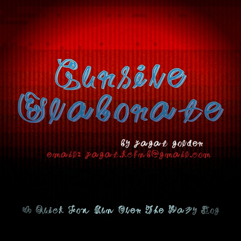 Cursive Elaborate Carattere