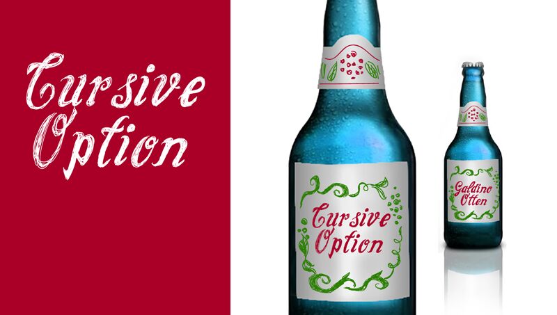 Cursive Option Schriftart