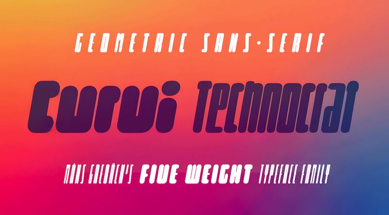 Curvi Technocrat Schriftart