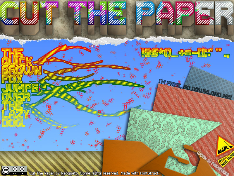 Cut the paper Czcionka