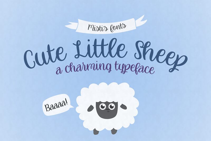 Cute Little Sheep Schriftart