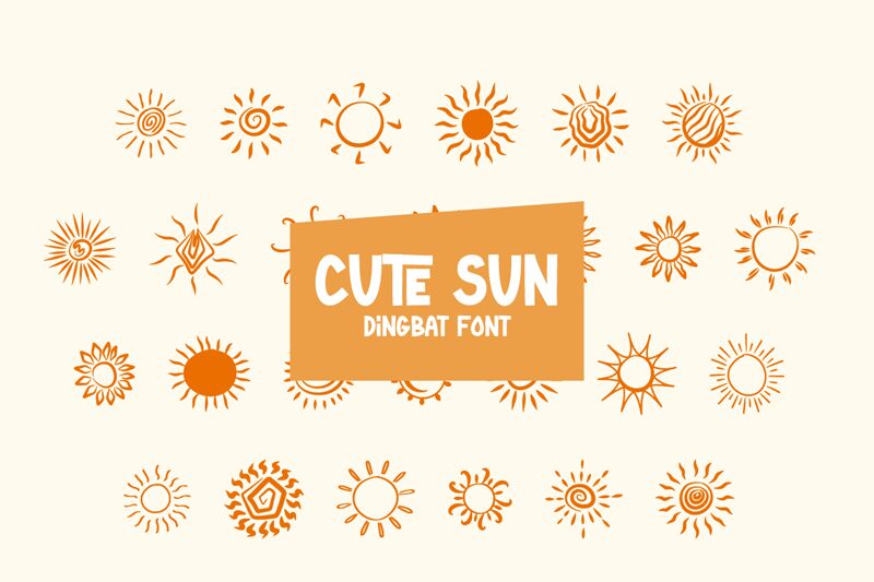 Cute Sun Fonte