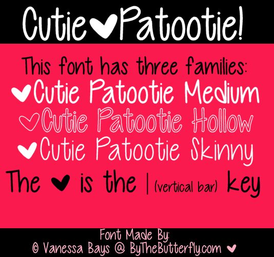 Cutie Patootie Schriftart