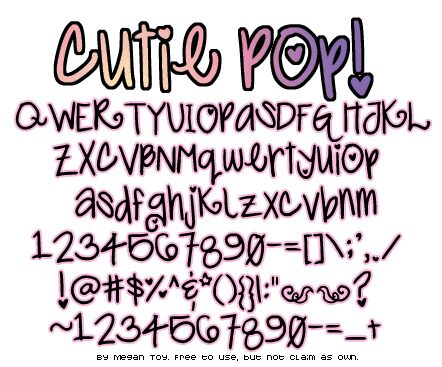 Cutie Pop Schriftart