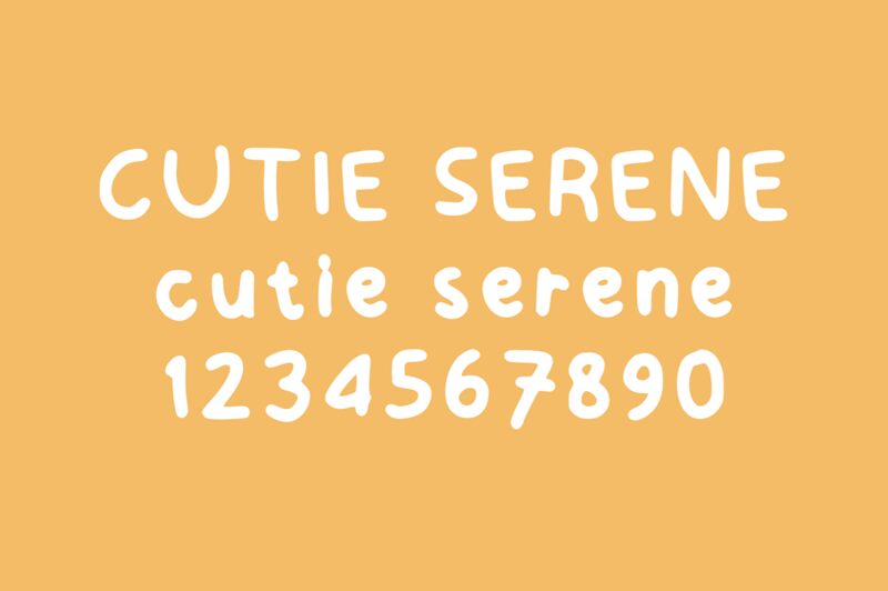 Cutie Serene Druh písma