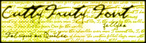CuttyFruty Czcionka