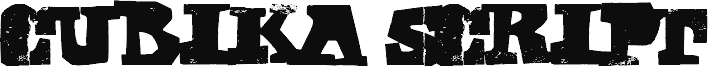CUBIKA SCRIPT Personal Useフォントのプレビュー