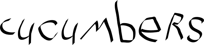 Cucumbers Lettering Cucumbers font | Fonts2u.com