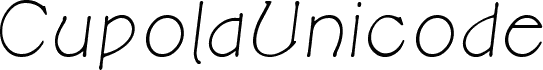 CupolaUnicode LightItalic