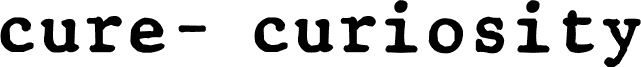 Vorschau der Schriftart Cure- Curiosity