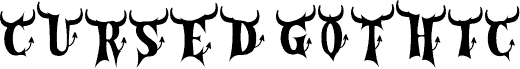 Cursed Gothic Devil font