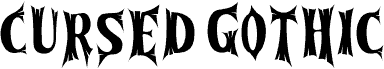 Cursed Gothic Wood font