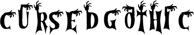 Cursed Gothic Zombie font