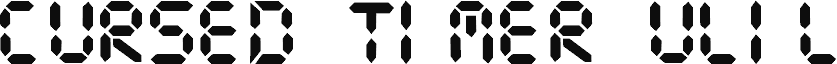 معاينة خط Cursed Timer ULiL