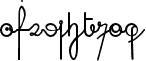 cursive digits