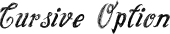 معاينة خط Cursive Option Italic