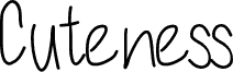 Preview of the Cuteness font
