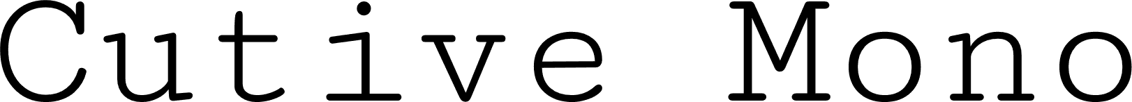 Cutive Mono font