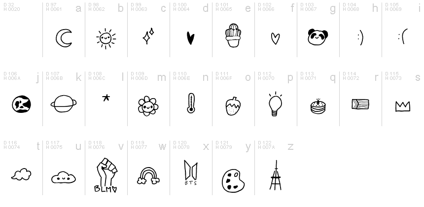 cute icons font
